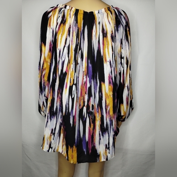 Jennifer Lopez women's size small midnight romance abstract long sleeve top - Picture 4 of 5